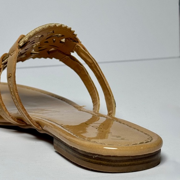 Sam Edelman Circus Women's Carney Medallion Almond Patent Thong Sandal 8.5 US - Picture 6 of 8